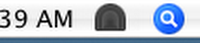 close up view showing dimmed Tunnelblick icon in status bar